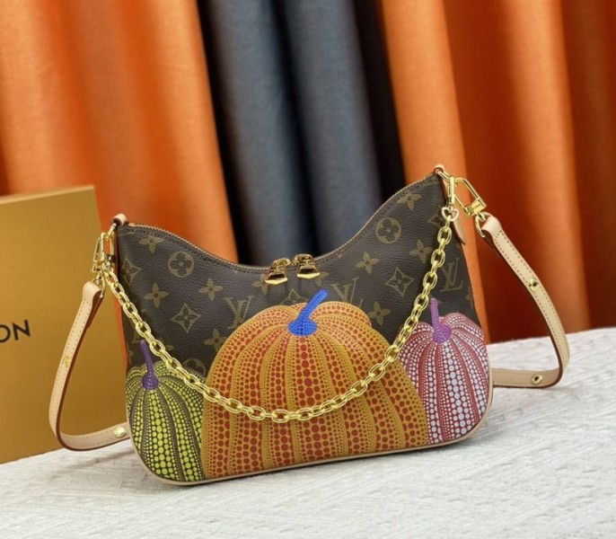 Louis Vuitton X YK Mongram Canvas Boulogne Bag In Pumpkin