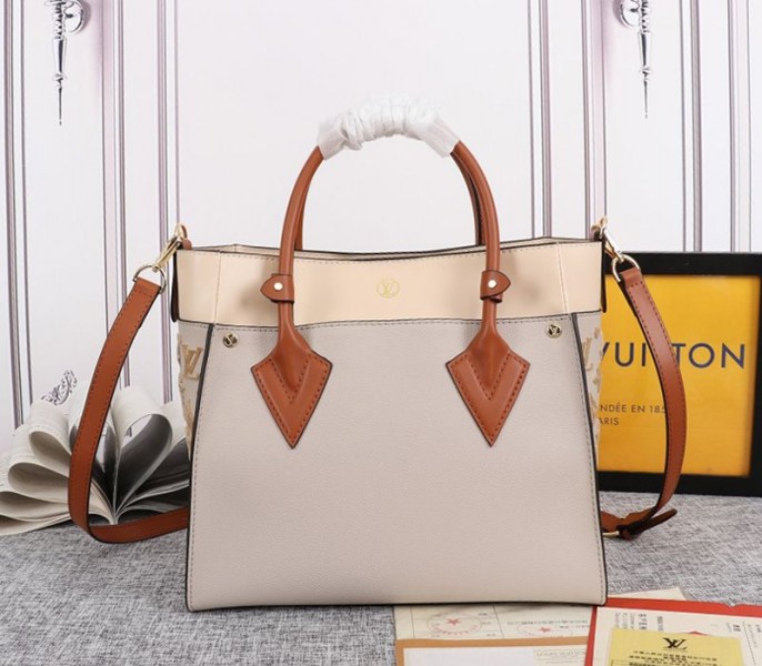 Louis Vuitton On My Side MM Tote In Galet Gray