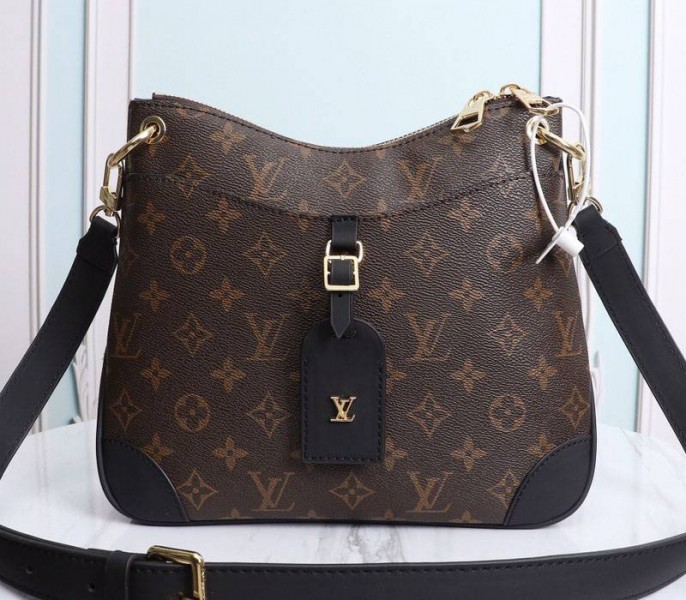 Louis Vuitton Monogram Canvas Odeon PM Bag In Black