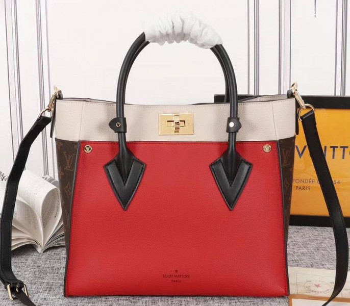 Louis Vuitton On My Side Bag In Pirate Red