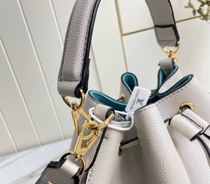Louis Vuitton Lockme Bucket Bag In Greige