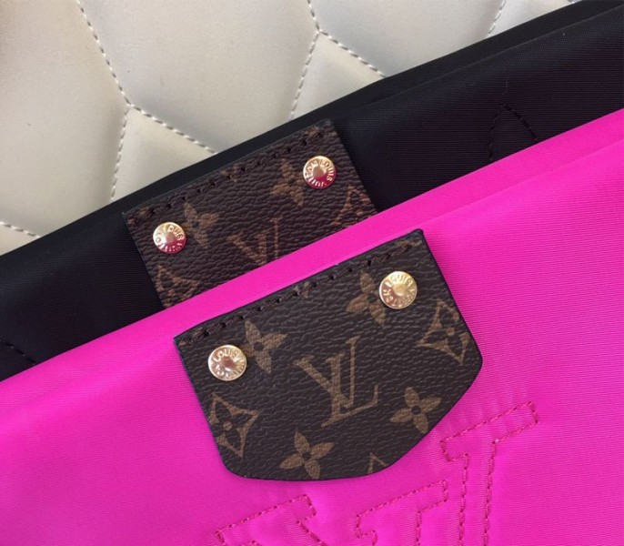 Louis Vuitton Econyl Regenerated Nylon Maxi Multi Pochette Accessoires In Black And Fuchsia