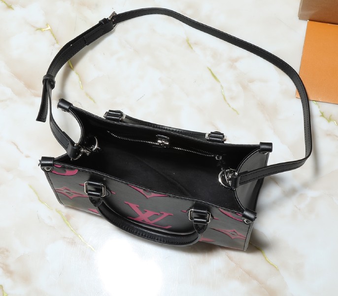 Monogram Empreinte OnTheGo PM Tote In Black And Magenta Pink