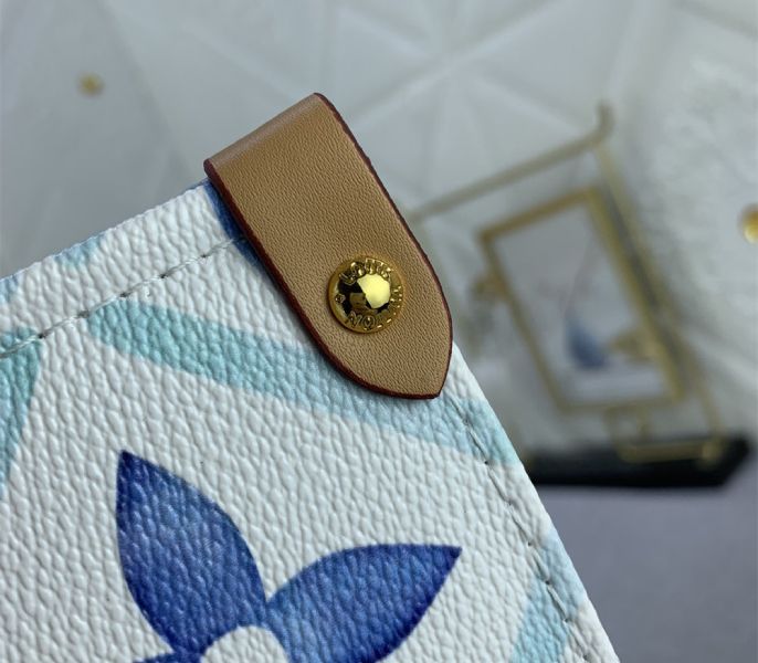 Louis Vuitton LV By The Pool Monogram Tiles Canvas Onthego MM Tote In Lagoon Blue