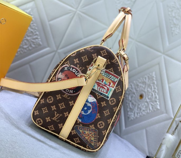 Louis Vuitton Flight Mode Monogram Canvas Keepall Bandouliere 45 Travel Bag