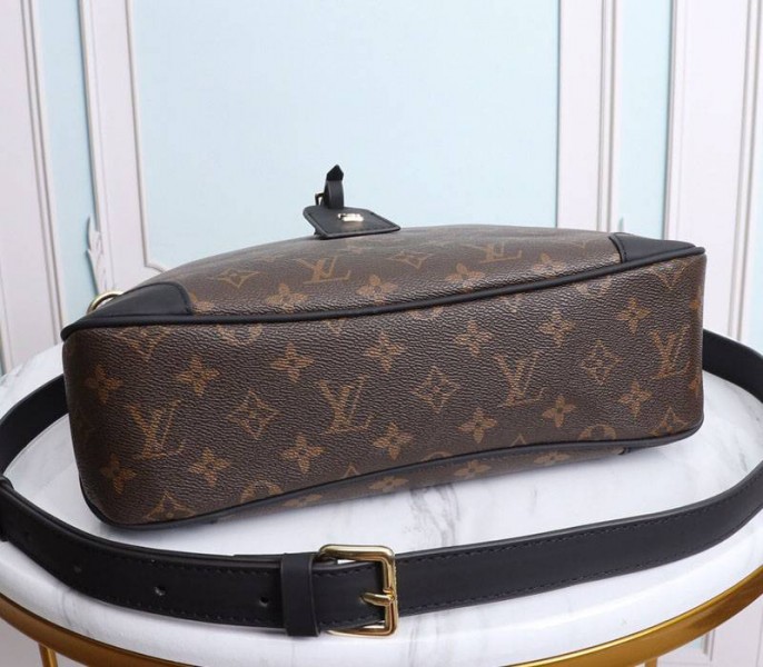 Louis Vuitton Monogram Canvas Odeon MM Bag In Black