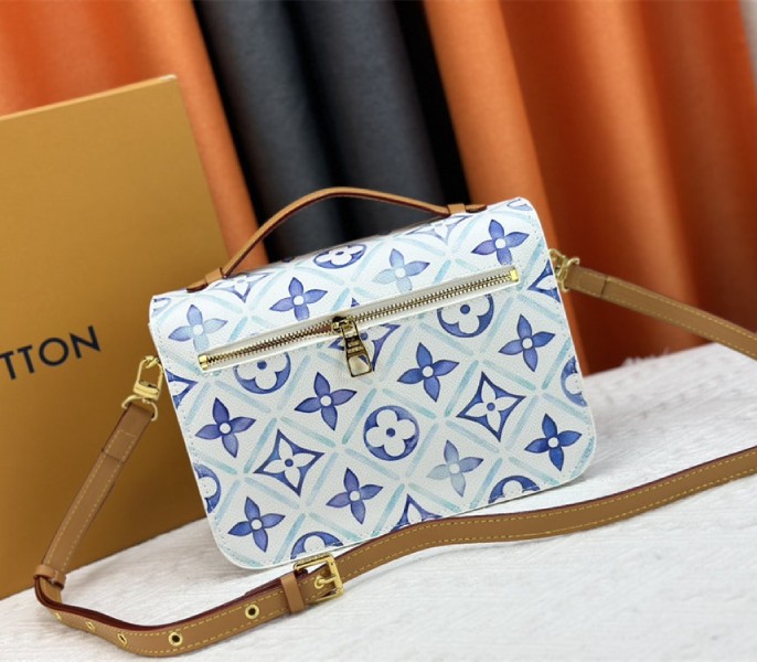 Louis Vuitton LV By The Pool Monogram Tiles Canvas Metis Handbag In Lagoon Blue