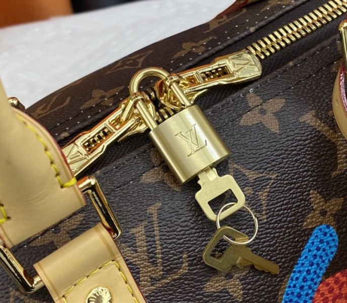 Louis Vuitton X YK Monogram Canvas Keepall 45 Luggage In Pumpkin