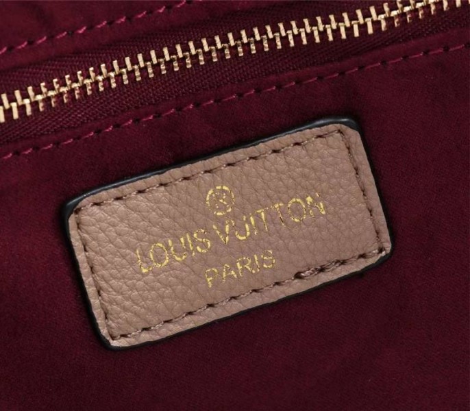 Louis Vuitton Monogram Empreinte Neverfull MM Tote In Beige