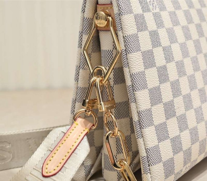 Louis Vuitton Damier Azur Coussin PM Bag With Jacquard Strap