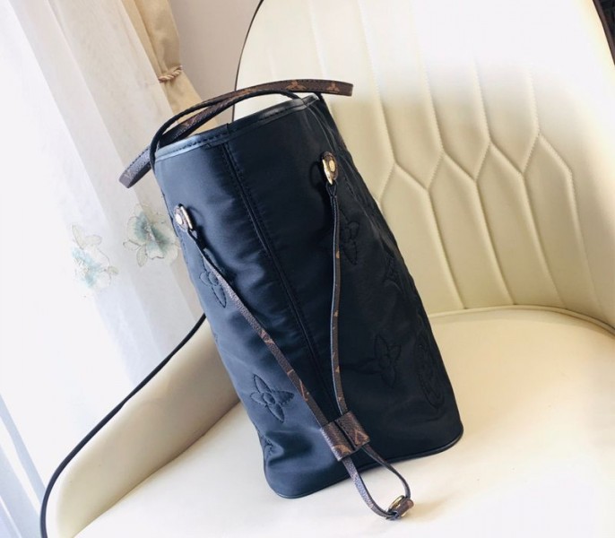 Louis Vuitton Econyl Regenerated Nylon Neverfull MM Tote In Black