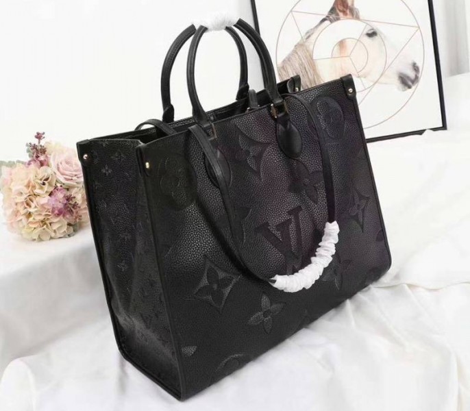 Louis Vuitton Monogram Empreinte Giant Onthego GM Tote In Black