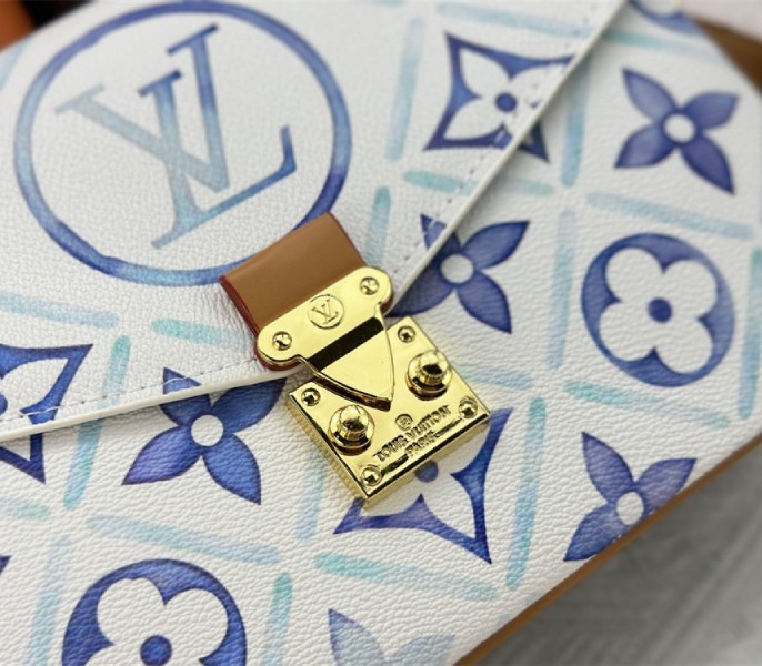 Louis Vuitton LV By The Pool Monogram Tiles Canvas Metis Handbag In Lagoon Blue