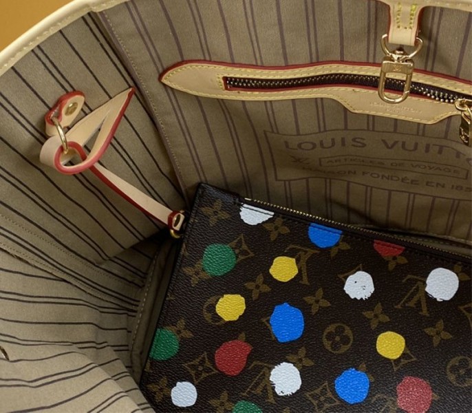 Louis Vuitton X YK Monogram Canvas Neverfull MM Tote