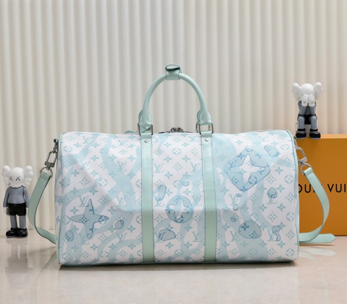 Keepall Bandouliere 50 In Crystal Blue