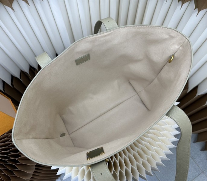 Louis Vuitton Low Key Cabas MM Bag In Limestone Gray