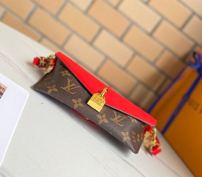 Louis Vuitton Monogram Canvas Padlock On Strap Bag In Red