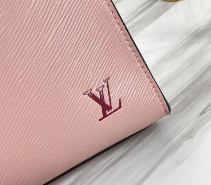 Louis Vuitton Epi Leather Sac Plat BB Carryall Handbag In Rose Ballerine Pink