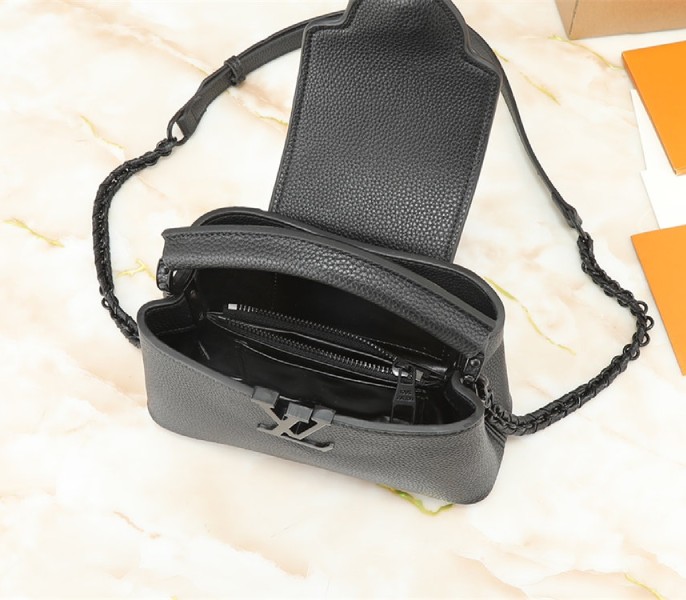 Louis Vuitton Capucines East-West Mini Handbag In All Black