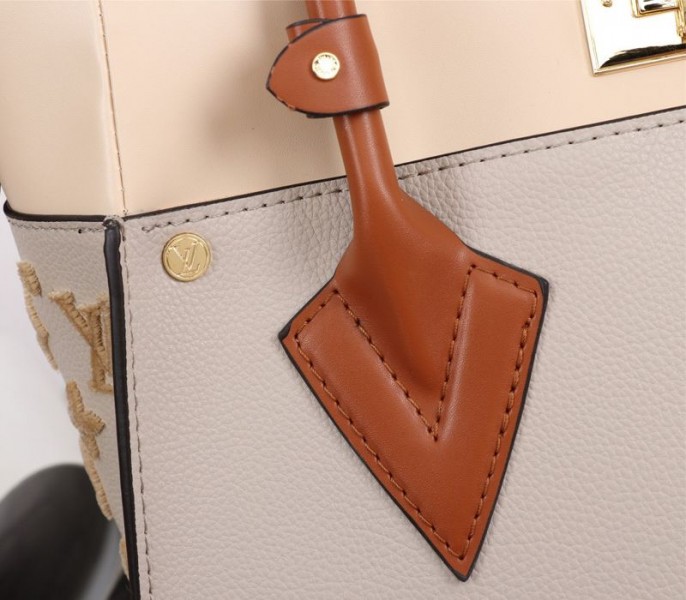 Louis Vuitton On My Side MM Tote In Galet Gray