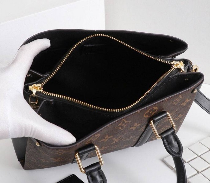 Louis Vuitton Monogram Canvas Soufflot BB Bag In Black