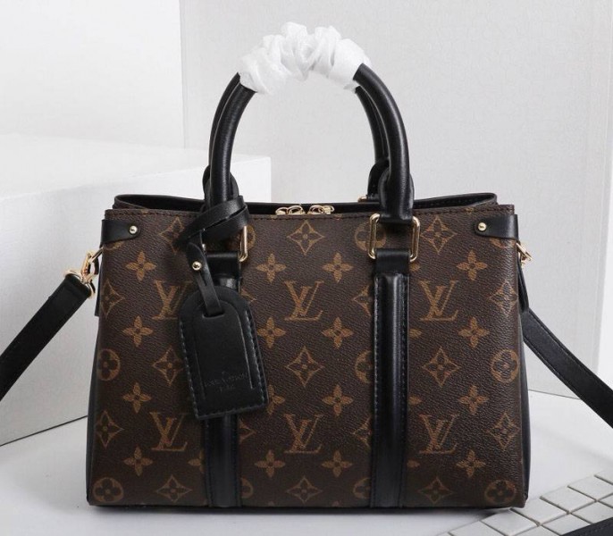 Louis Vuitton Monogram Canvas Soufflot BB Bag In Black