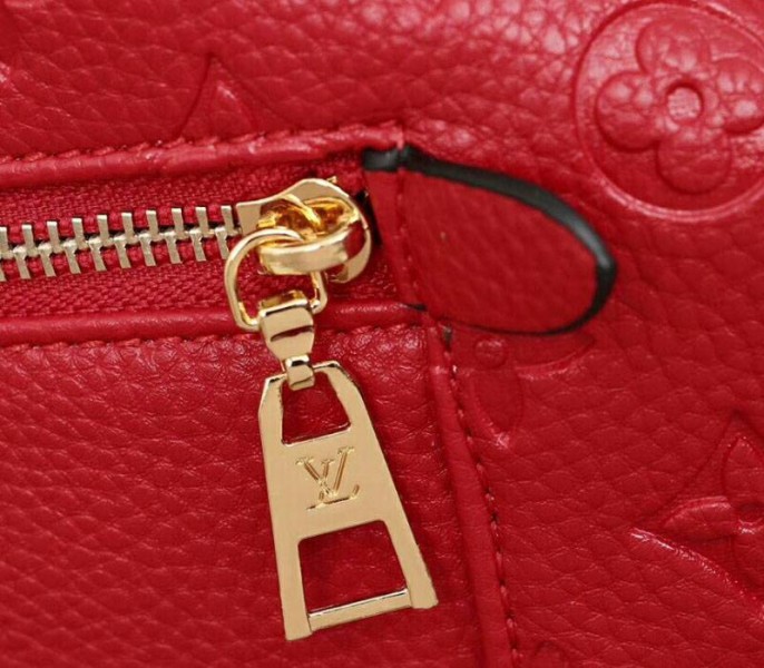 Louis Vuitton Monogram Empreinte Melie Hobo In Red