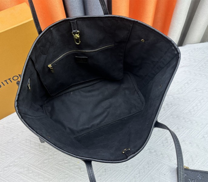 Louis Vuitton X TM Monogram Empreinte Neverfull MM In Black With Style 2