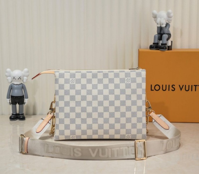 Louis Vuitton Damier Azur Coussin PM Bag With Jacquard Strap
