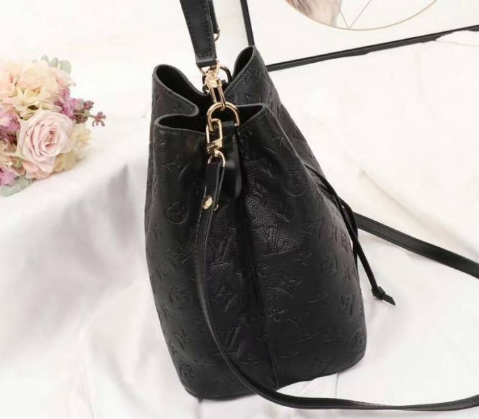 Louis Vuitton Monogram Empreinte NeoNoe MM Bag In Black