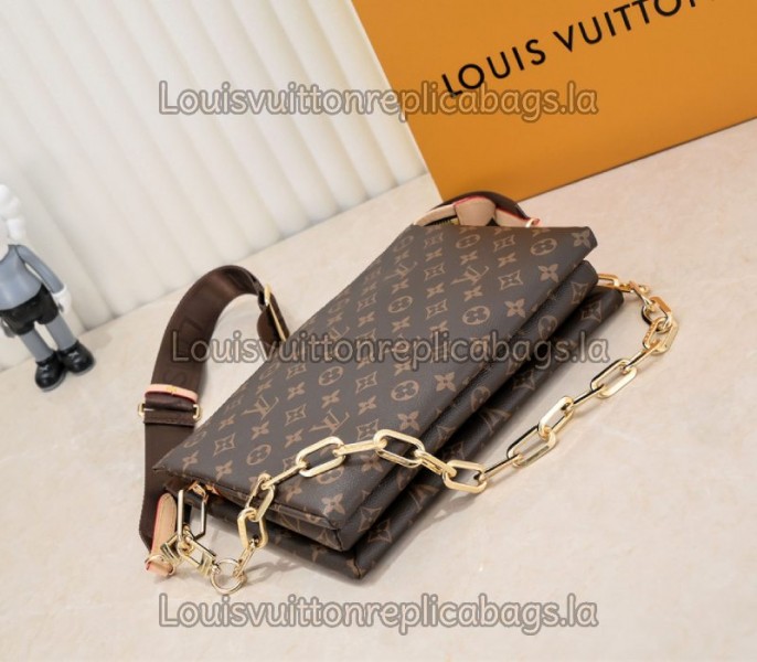 Louis Vuitton Monogram Canvas Coussin MM Bag With Jacquard Strap
