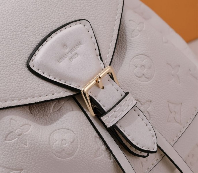 Louis Vuitton Monogram Empreinte Leather Montsouris PM Backpack In White