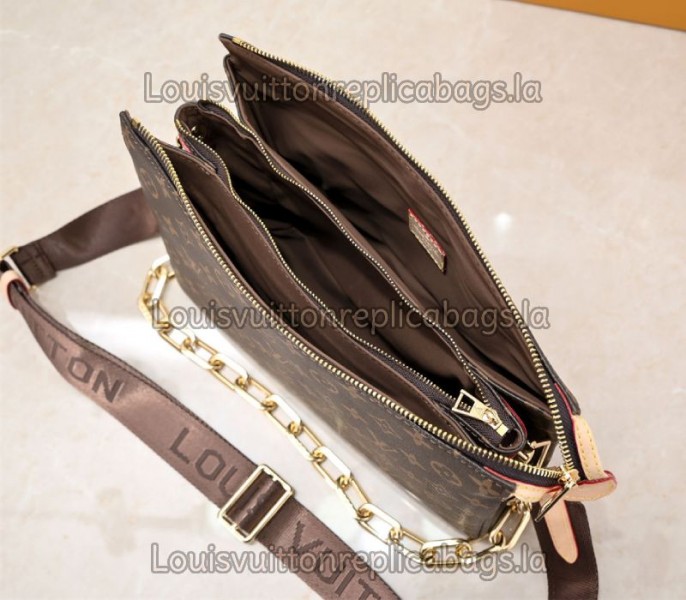 Louis Vuitton Monogram Canvas Coussin MM Bag With Jacquard Strap