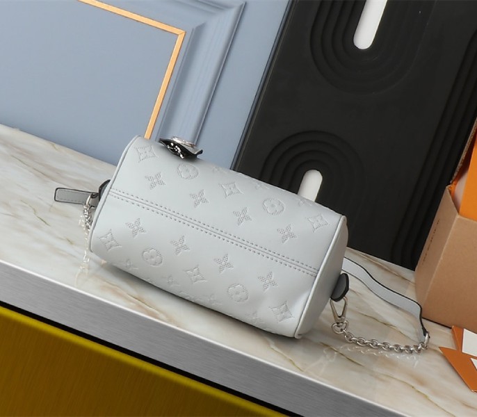 Louis Vuitton Other Leathers Speedy Bandouliere 20 Handbag In Washed Blue