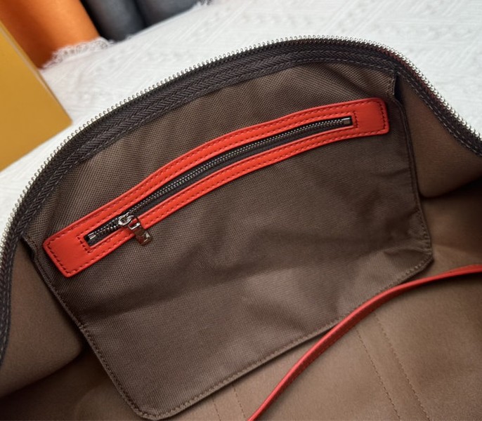 Louis Vuitton Monogram Macassar Canvas Keepall Bandouliere 50 In Red