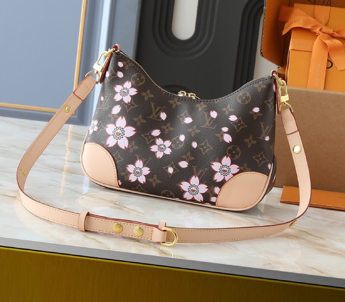 X TM Monogram Canvas Boulogne PM With Cherry Blossom