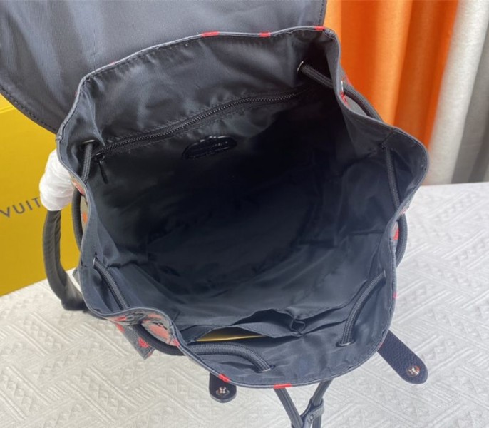 Louis Vuitton X YK Christopher Backpack In Red Infinity Dots