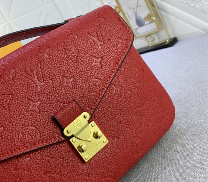 Monogram Empreinte Leather Metis In Red