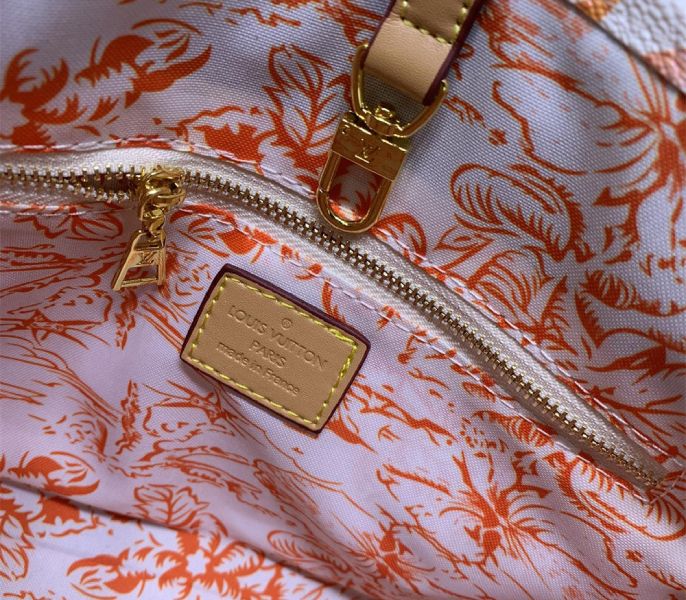 Louis Vuitton LV By The Pool Monogram Tiles Canvas Onthego PM Tote In Coral