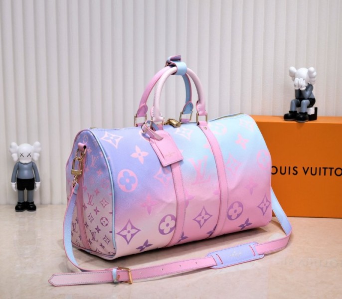 Louis Vuitton Spring 2022 Keepall 45 Luggage In Sunrise Pastel