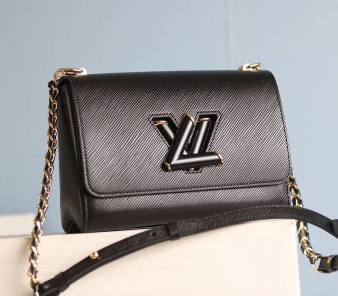 Louis Vuitton Epi Leather Twist MM Bag In Black