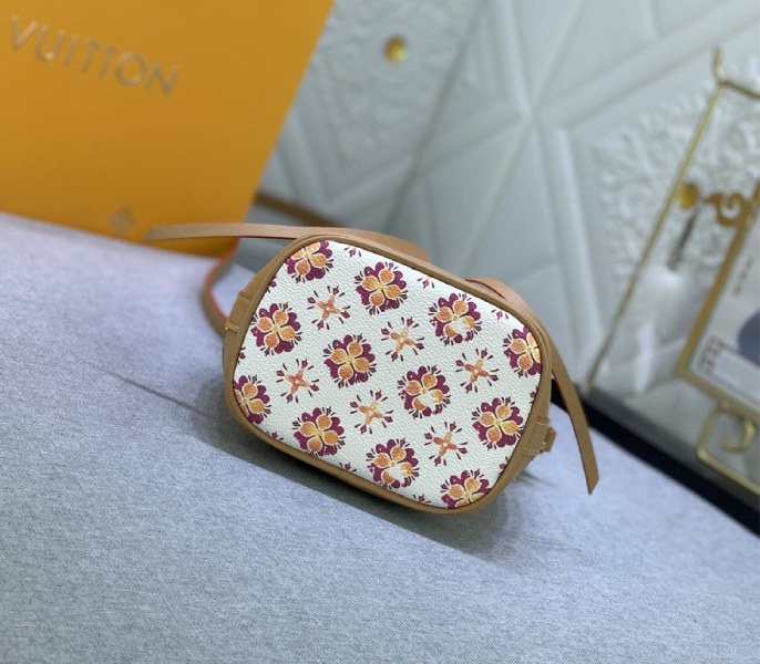 Louis Vuitton LV By The Pool Monogram Tiles Canvas Nano Noe Bag In Coral