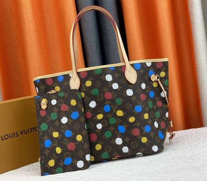 Louis Vuitton X YK Monogram Canvas Neverfull MM Tote