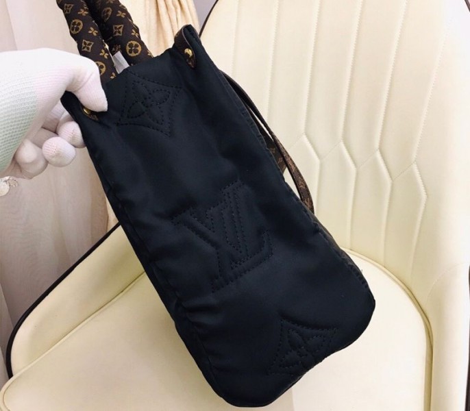 Louis Vuitton Econyl Regenerated Nylon Onthego GM Tote In Black