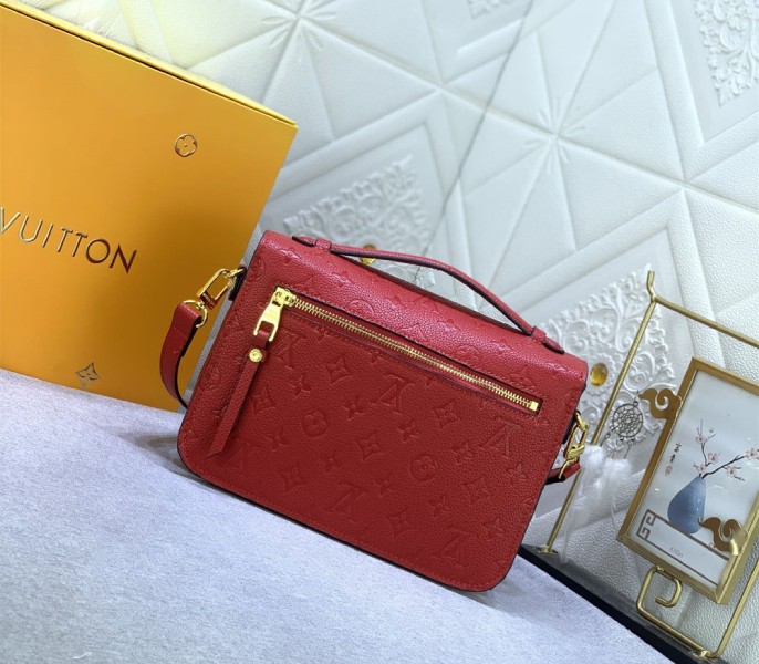 Monogram Empreinte Leather Metis In Red