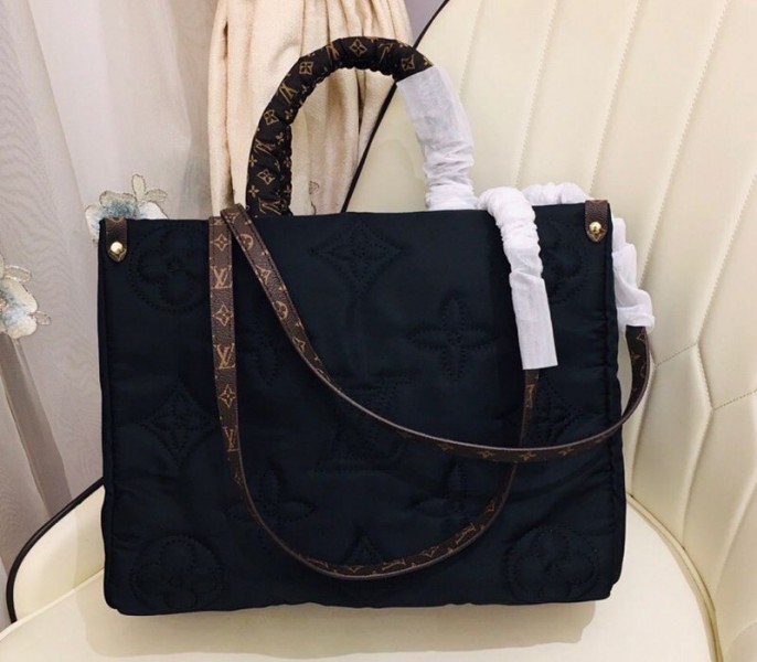 Louis Vuitton Econyl Regenerated Nylon Onthego GM Tote In Black