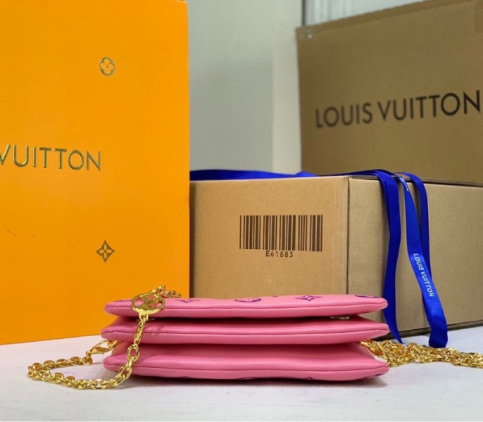 Louis Vuitton Coussin Pochette In Pink And Purple