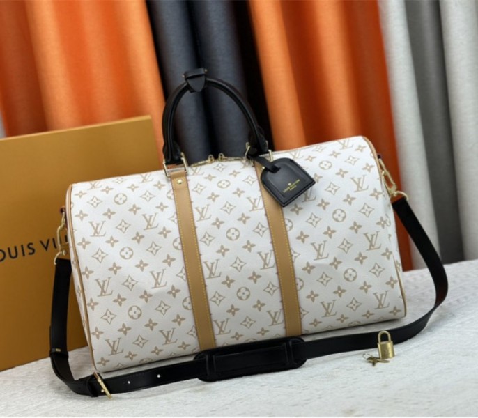 Louis Vuitton Monogram Dune Keepall Bandouliere 45 Travel Bag