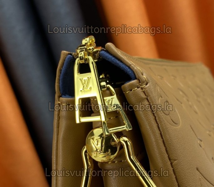 Louis Vuitton Coussin PM Bag In Camel With Jacquard Strap