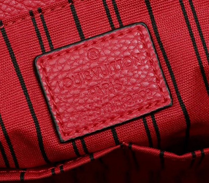 Louis Vuitton Monogram Empreinte Melie Hobo In Red